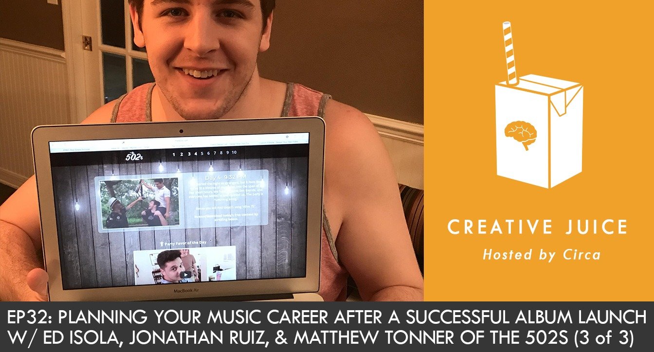 Creative Juice, Creative Juice Podcast, Indepreneur, Indie musician, Independent Musicians, Music Business, music marketing, the 502s, Album launch, music promotion, facebook ads, ROI