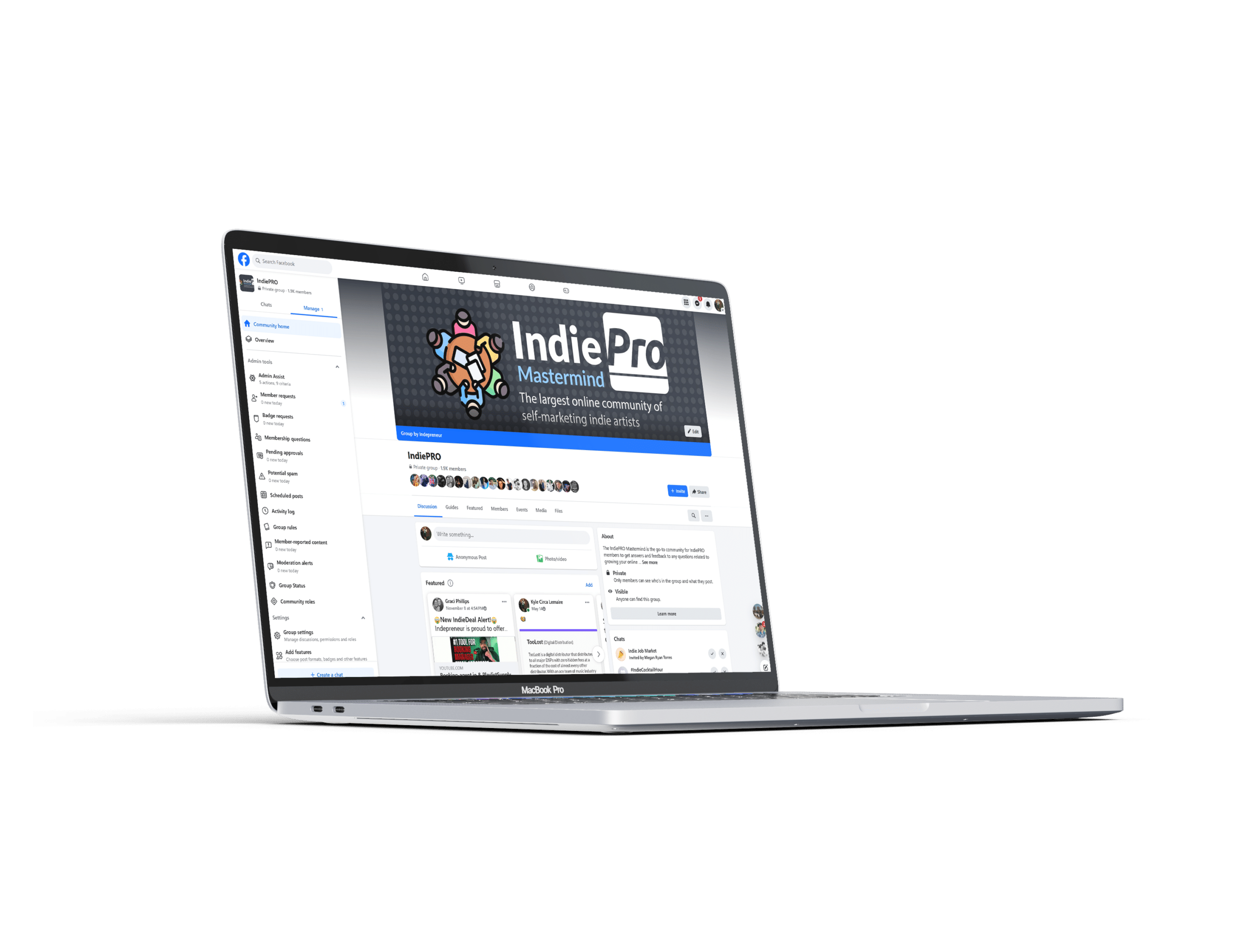 Facebook Group Mockup - Side